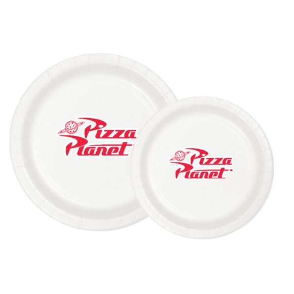Pizza Planet Paper Plates Set of 60, 9-inch Dinner Plates and 7-inch Dessert - Picture 1 of 5